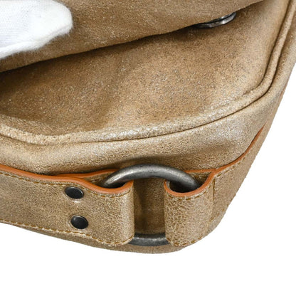 Christian Dior Vintage Gaucho Double Saddle Leather, Gold, Leather, Handbag