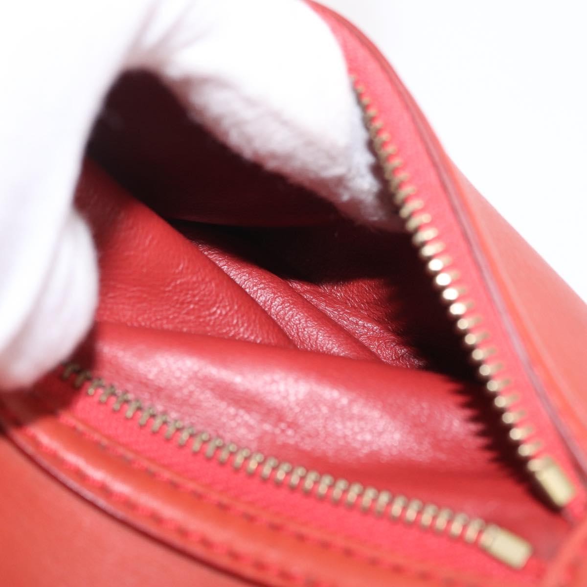 Celine Luggage Suede, Red, Leather, Handbag