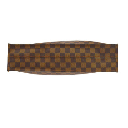 Louis Vuitton Sac Plat Damier, Brown, Canvas, Handbag