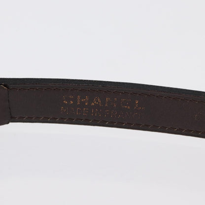Chanel Vintage Double CC Leather, Brown, Leather, Belt