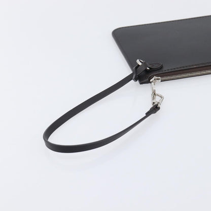 Louis Vuitton Neverfull Pochette Leather, Brown, Leather, Clutch