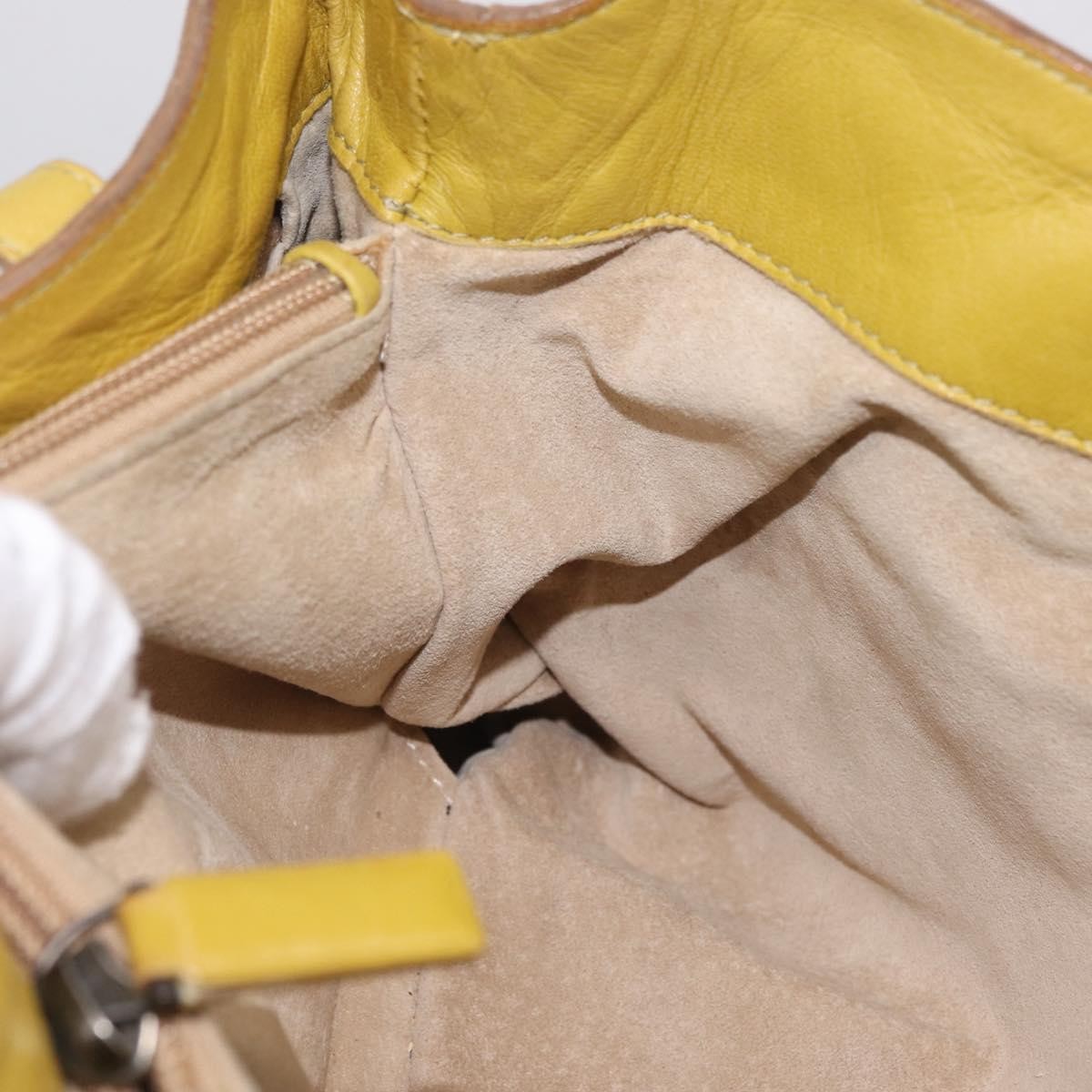 Bottega Veneta Belted Intrecciato Nappa, Yellow, Leather, Tote Bag