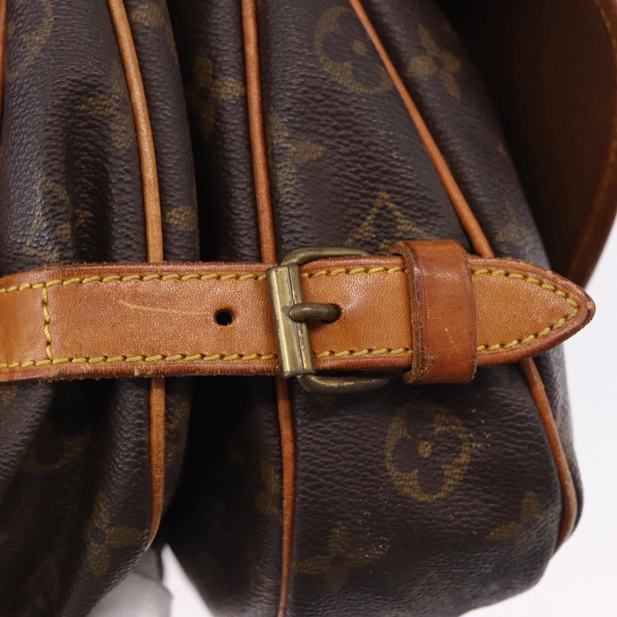 Louis Vuitton Saumur Canvas, Brown, Canvas, Shoulder Bag