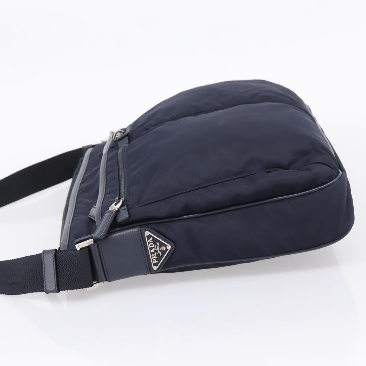 Prada Shoulder Tessuto, Navy, Nylon, Shoulder Bag