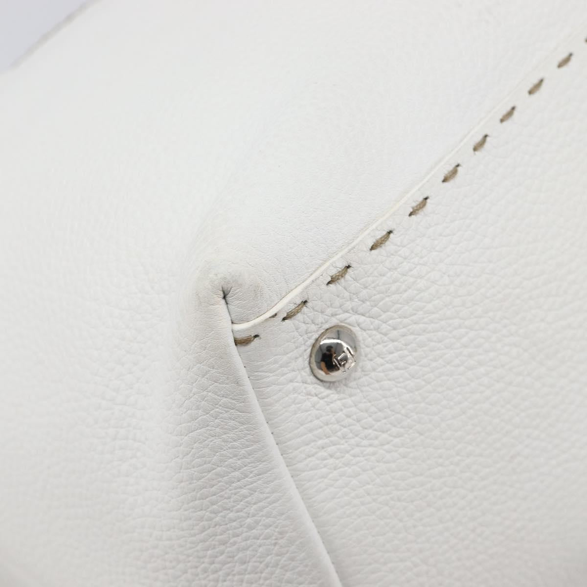 Fendi Selleria 2Bag Leather, White, Leather, Handbag