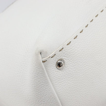 Fendi Selleria 2Bag Leather, White, Leather, Handbag