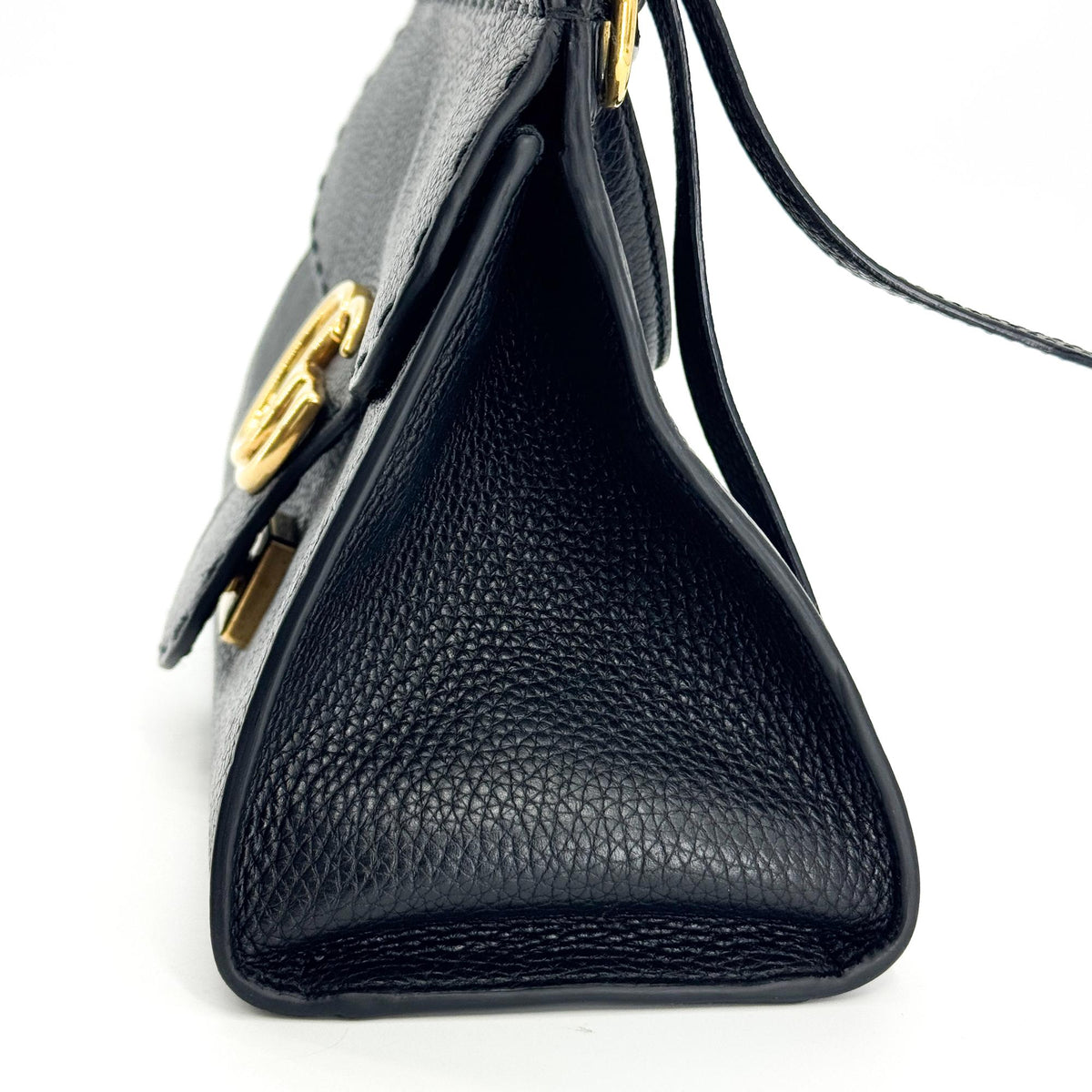 Gucci GG Marmont Top Handle Leather, Black, Leather, Handbag