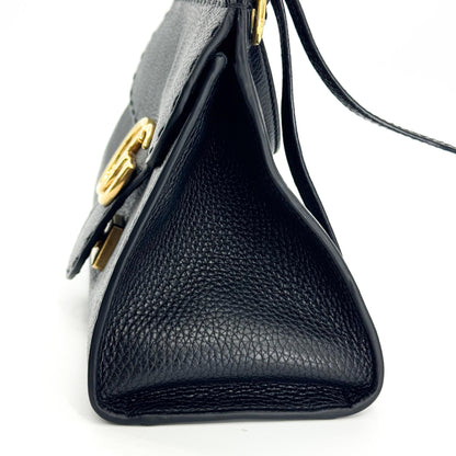 Gucci GG Marmont Top Handle Leather, Black, Leather, Handbag