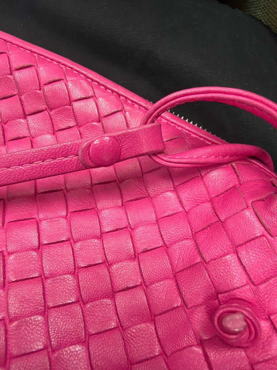 Bottega Veneta Nodini Intrecciato Nappa, Pink, Leather, Crossbody Bag
