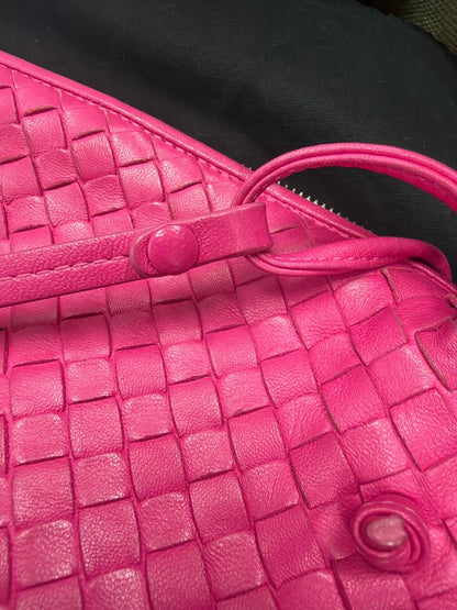 Bottega Veneta Nodini Intrecciato Nappa, Pink, Leather, Crossbody Bag