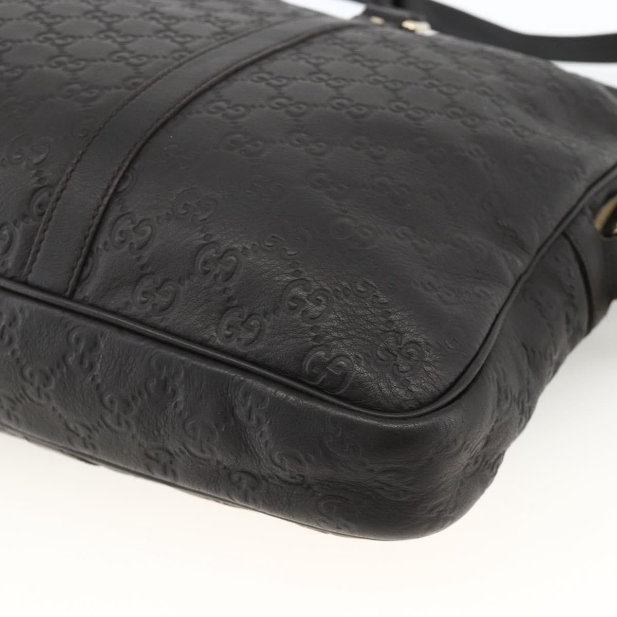 Gucci Convertible Guccissima Leather, Black, Leather, Briefcase
