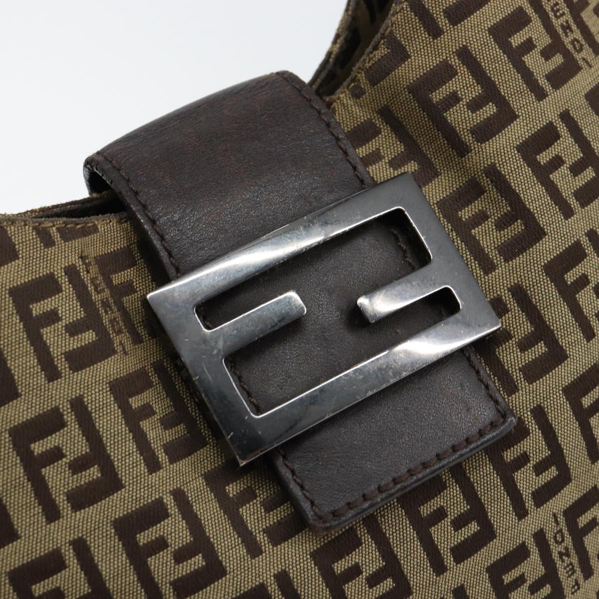 Fendi Mamma Baguette Zucca canvas, BROWN, CANVAS, Handbag