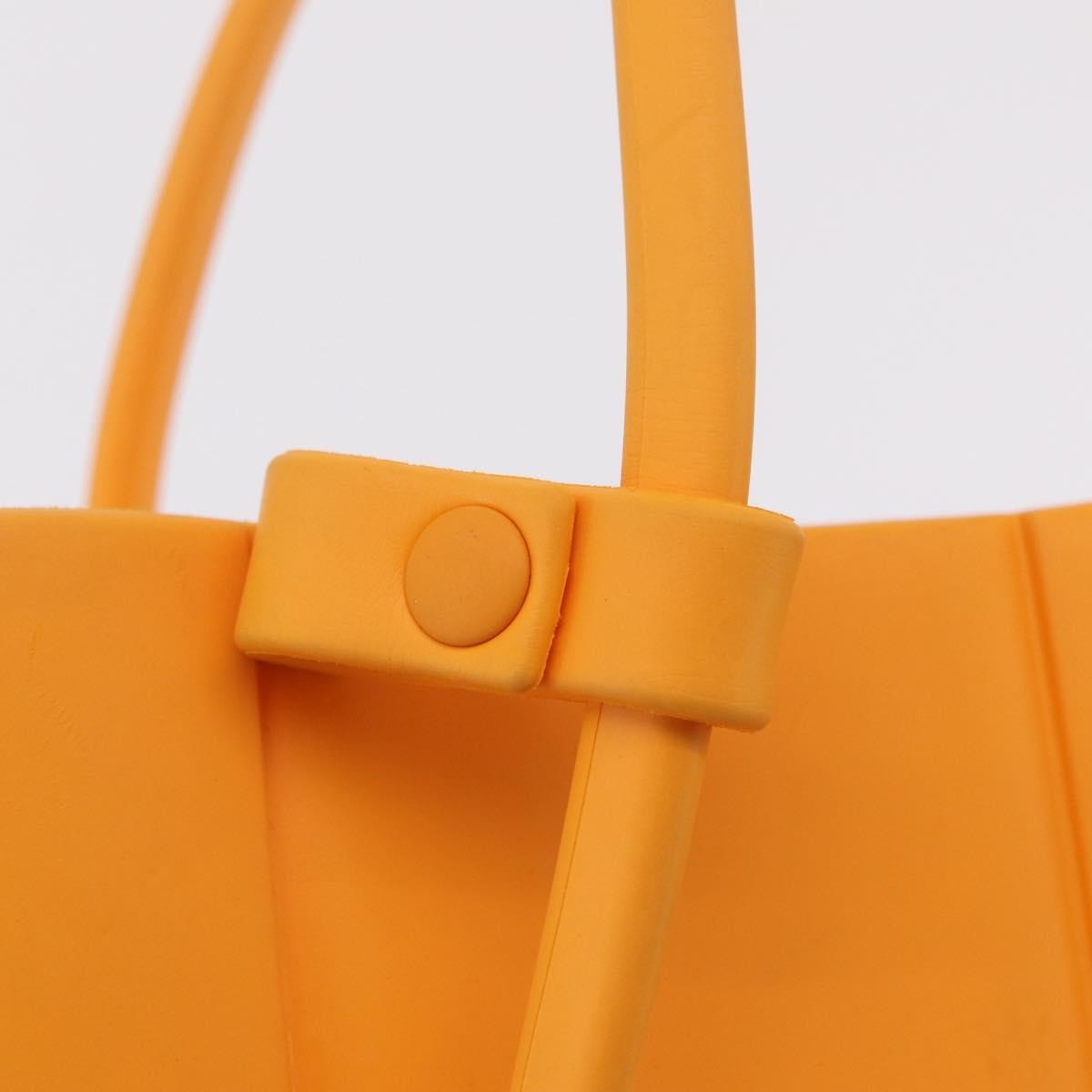 Bottega Veneta Arco Rubber, Orange, Rubber, Tote Bag