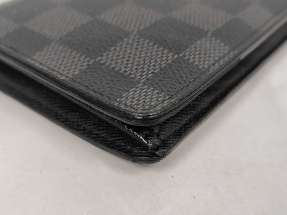 Louis Vuitton Brazza Damier Graphite, Black, Canvas, Wallet