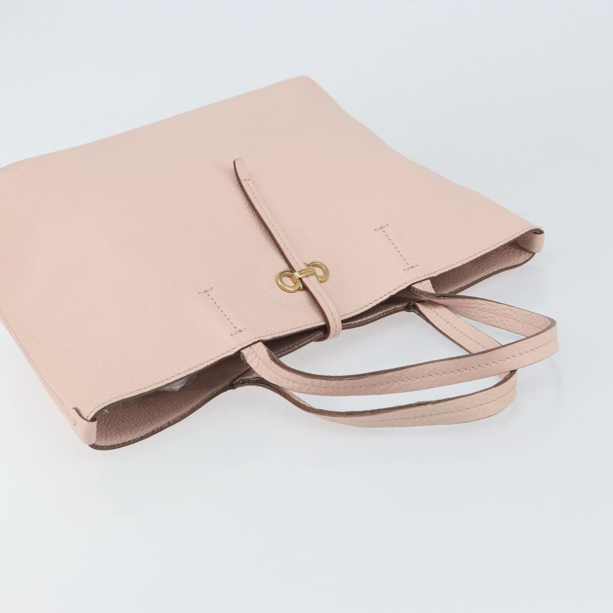 Salvatore Ferragamo Gancini Tote Leather, Pink, Leather, Tote Bag