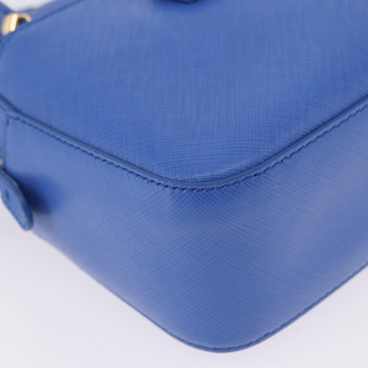 Salvatore Ferragamo Vara Chain Flap Leather, Blue, Leather, Shoulder Bag