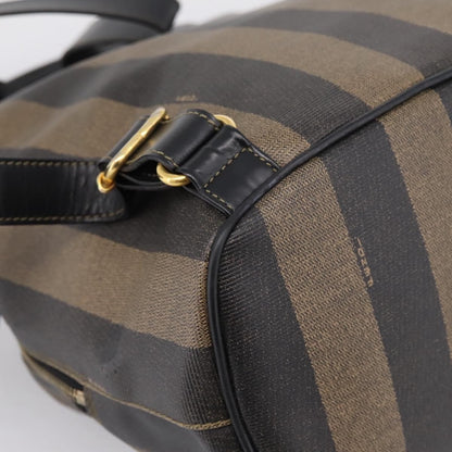 Fendi Vintage Pequin Logo Coated Canvas, Brown, Canvas, Backpack