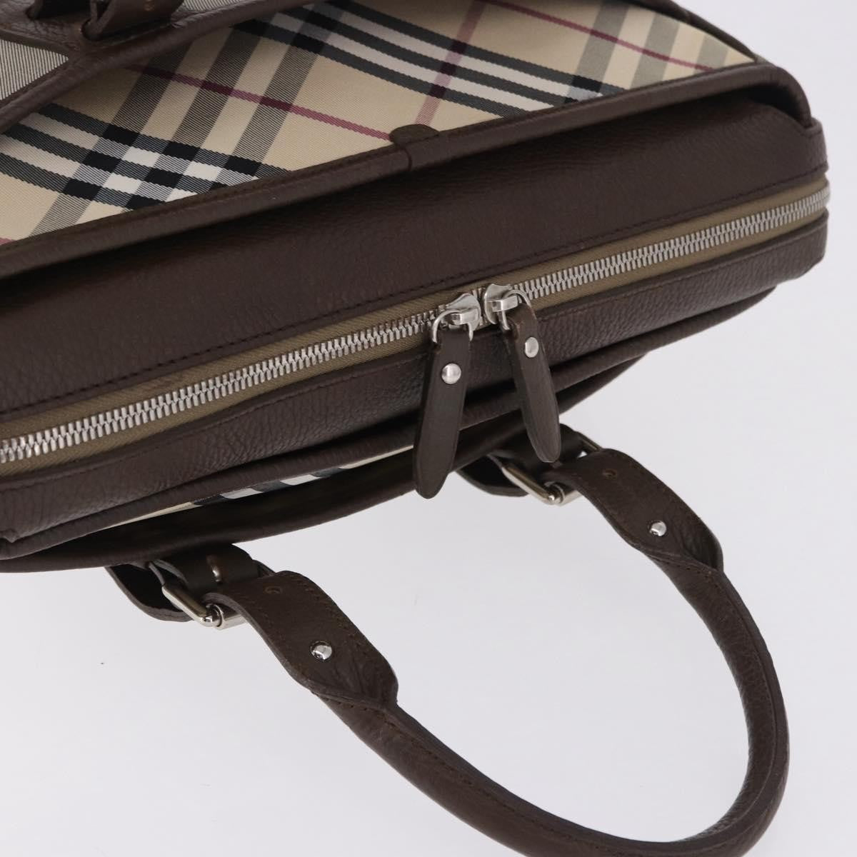 Burberry Nova Check Canvas, Brown, Canvas, Handbag