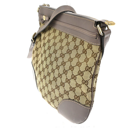 Gucci Mayfair Messenger GG Canvas and Leather, Beige, Canvas, Shoulder Bag