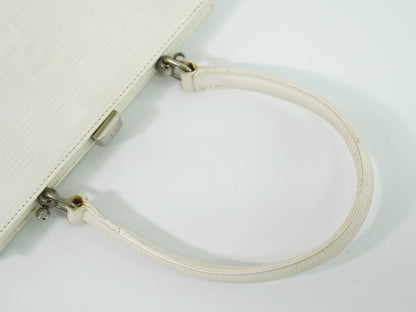 Fendi Vintage Handbag Leather, White, Leather, Handbag