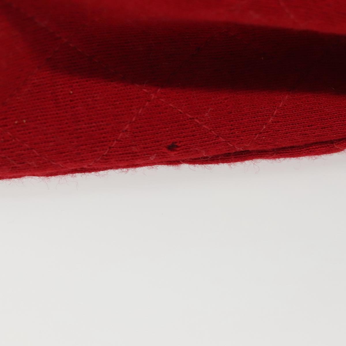 Chanel Vintage Classic Double Flap Bag Quilted Wool, RED, COTTON, Shoulder bag