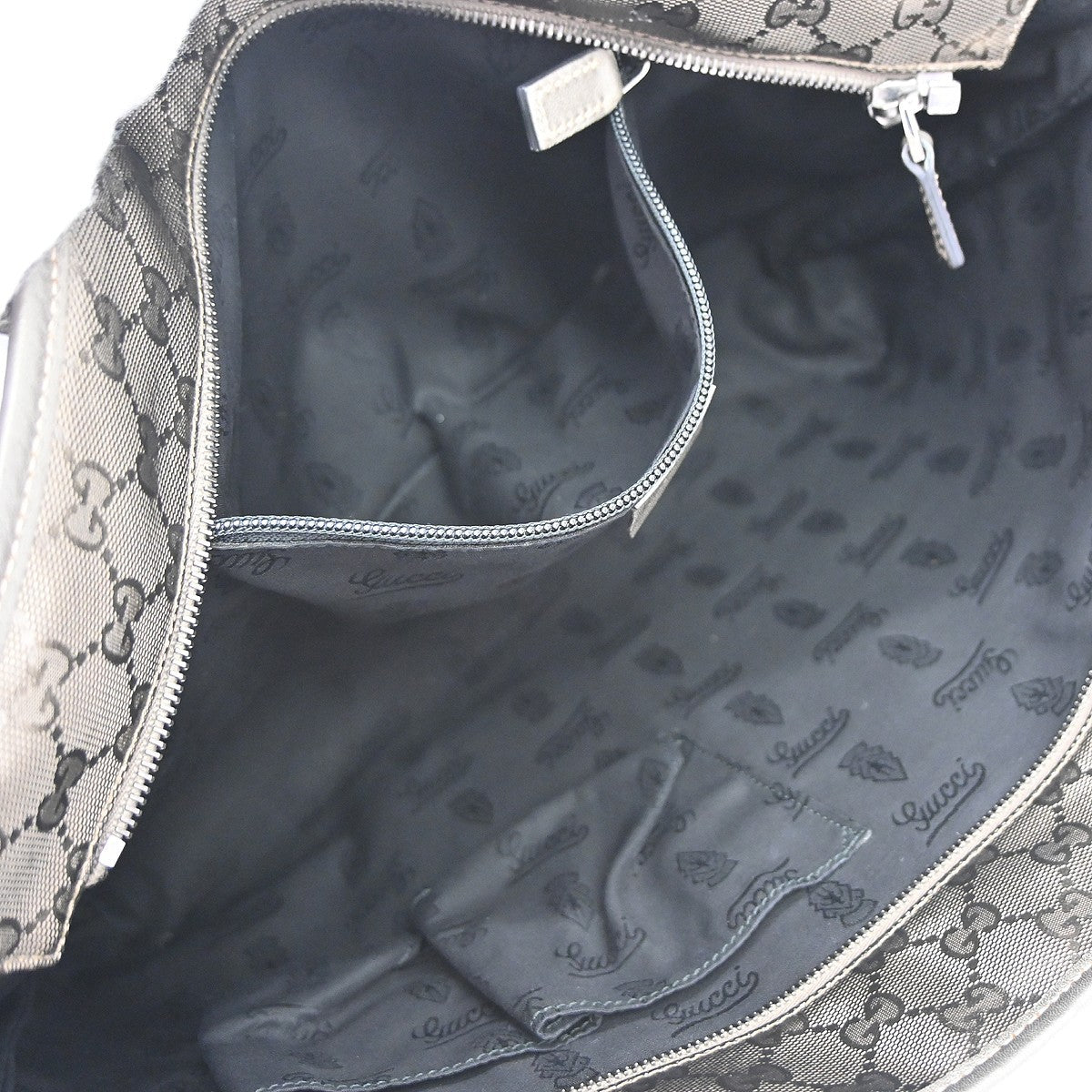 Gucci Plus Tote GG Imprime, Gold, Canvas, Tote Bag