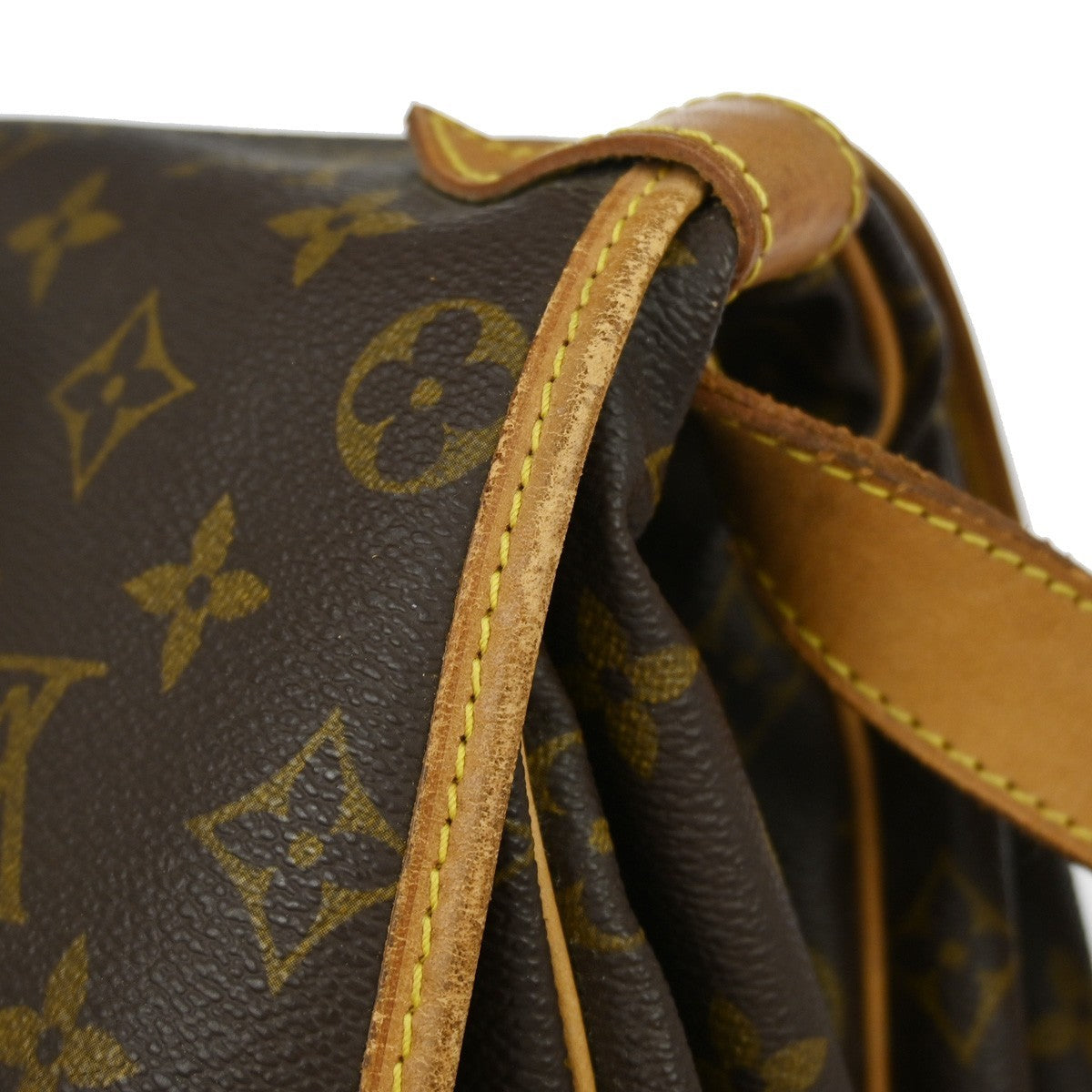 Louis Vuitton Saumur Monogram, Brown, Canvas, Shoulder Bag