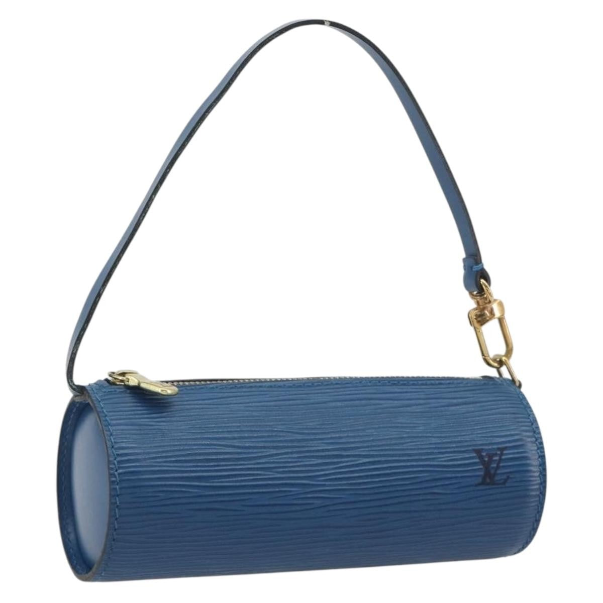 Louis Vuitton Soufflot Pochette Epi Leather, Blue, Leather, Clutch