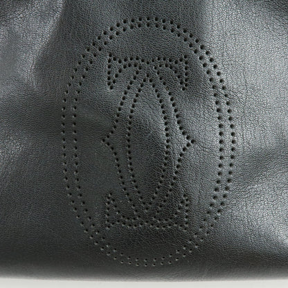 Cartier Marcello Leather, Black, Leather, Handbag