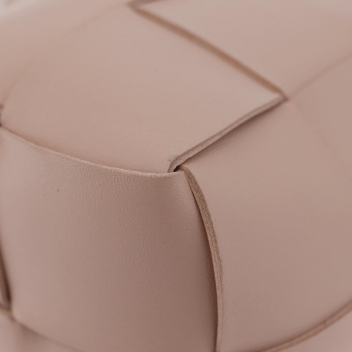 Bottega Veneta Cassette Bucket Maxi Intrecciato Leather, Pink, Leather, Handbag