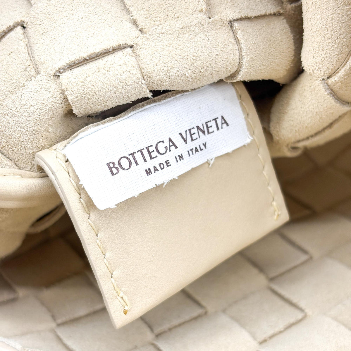 Bottega Veneta Duo Intrecciato Nappa, Beige, Leather, Handbag