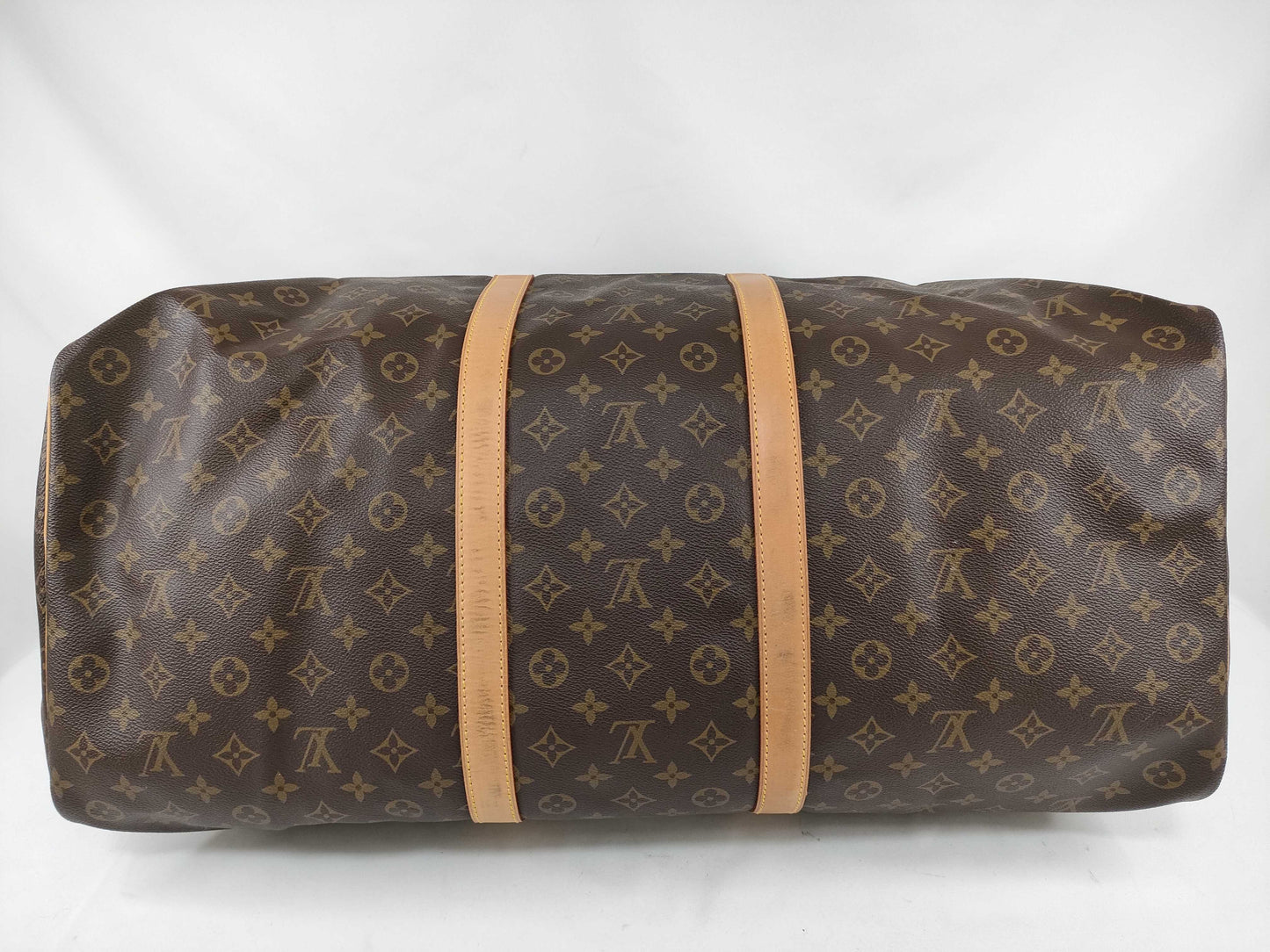 Louis Vuitton Keepall Bag Monogram Canvas, Brown, Leather, Travel Bag