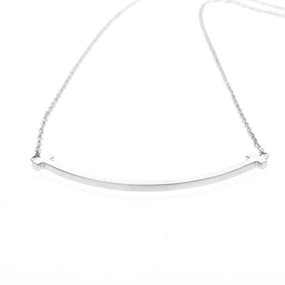 Tiffany & Co. T Smile Pendant 18K White Gold, Silver, White Gold, Necklace