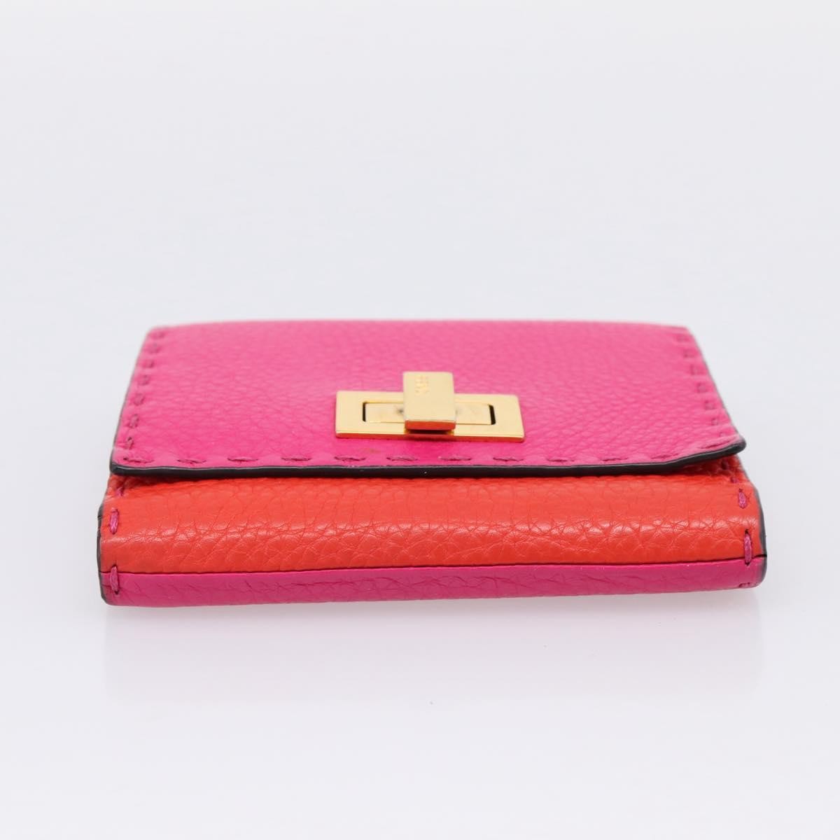 Fendi Selleria Peekaboo Leather, Pink, Leather, Wallet