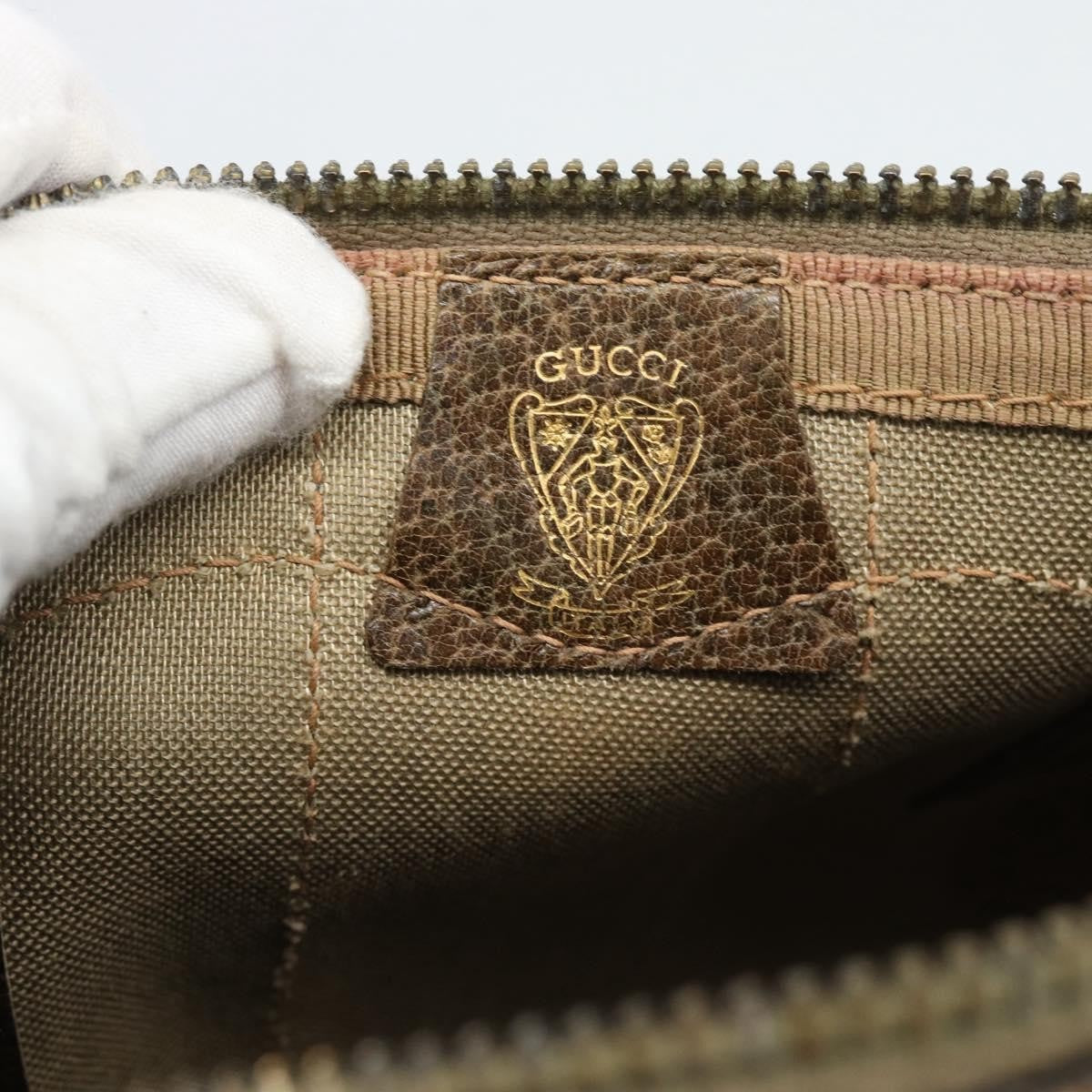 Gucci Vintage Web Boston GG Coated Canvas, Beige, Canvas, Handbag