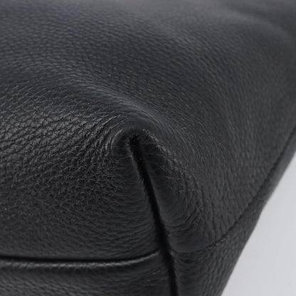 Salvatore Ferragamo Gancini Leather, Black, Leather, Handbag