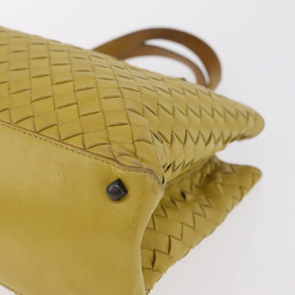 Bottega Veneta Belted Intrecciato Nappa, Yellow, Leather, Tote Bag