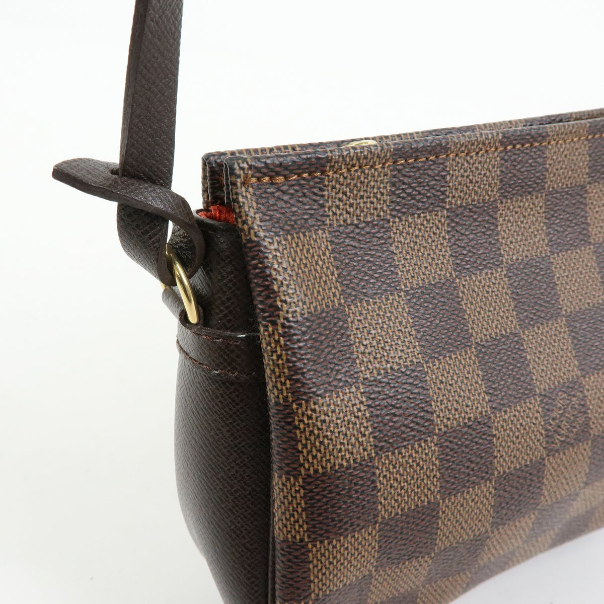 Louis Vuitton Trousse Make Up Damier, Brown, Canvas, Clutch