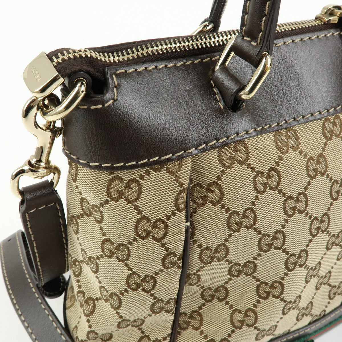 Gucci Mayfair Convertible GG Canvas, Beige, Canvas, Tote Bag