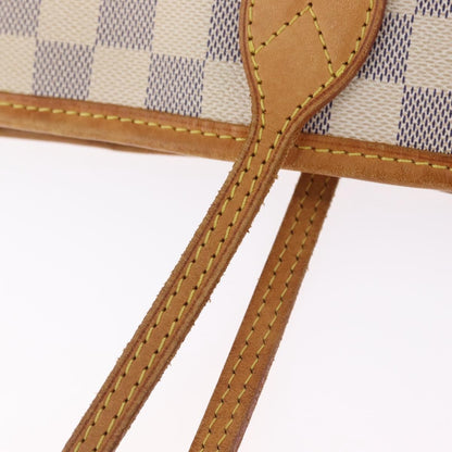Louis Vuitton Neverfull Damier, White, Canvas, Tote Bag
