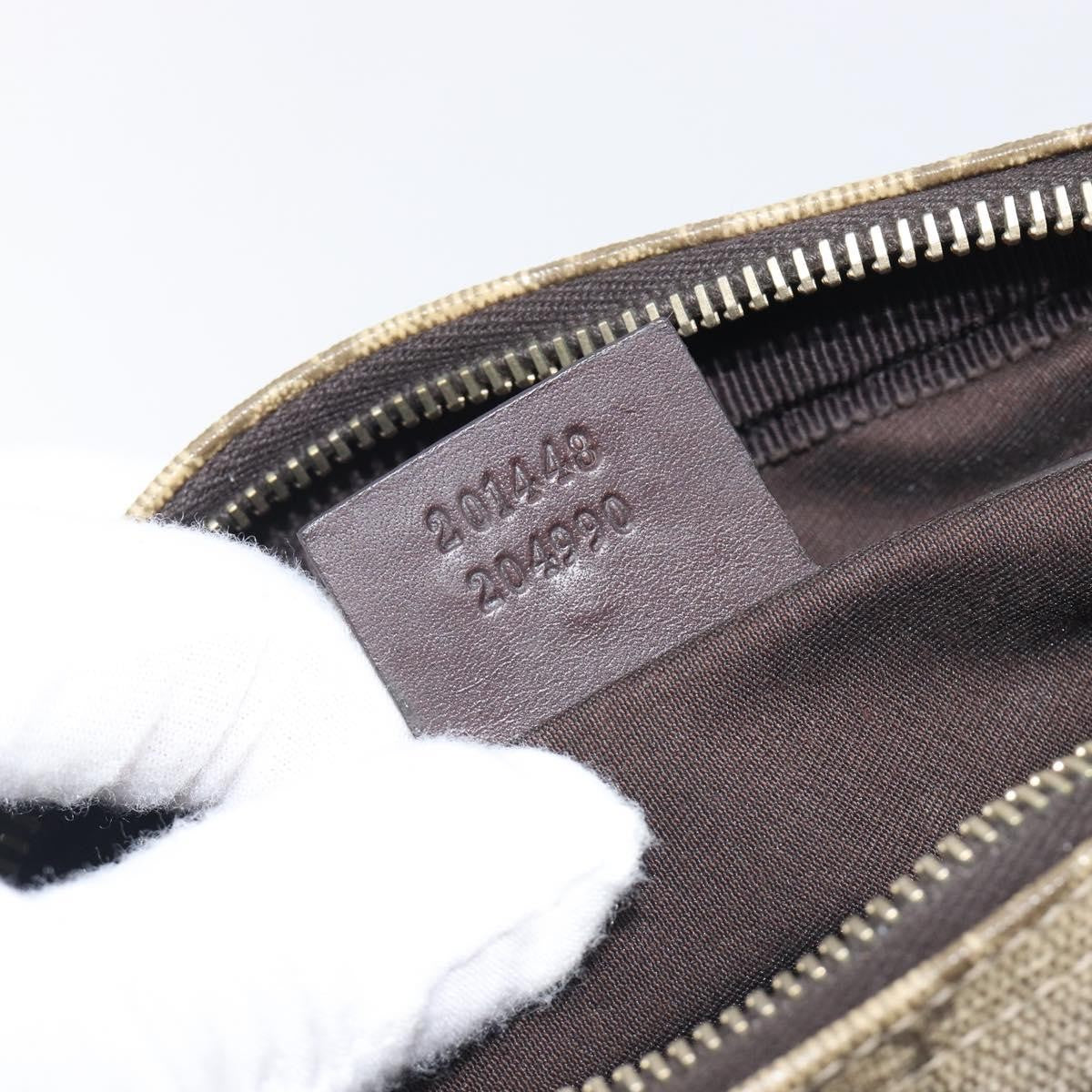 Gucci Front Zip Messenger GG Coated Canvas, Beige, Canvas, Crossbody Bag