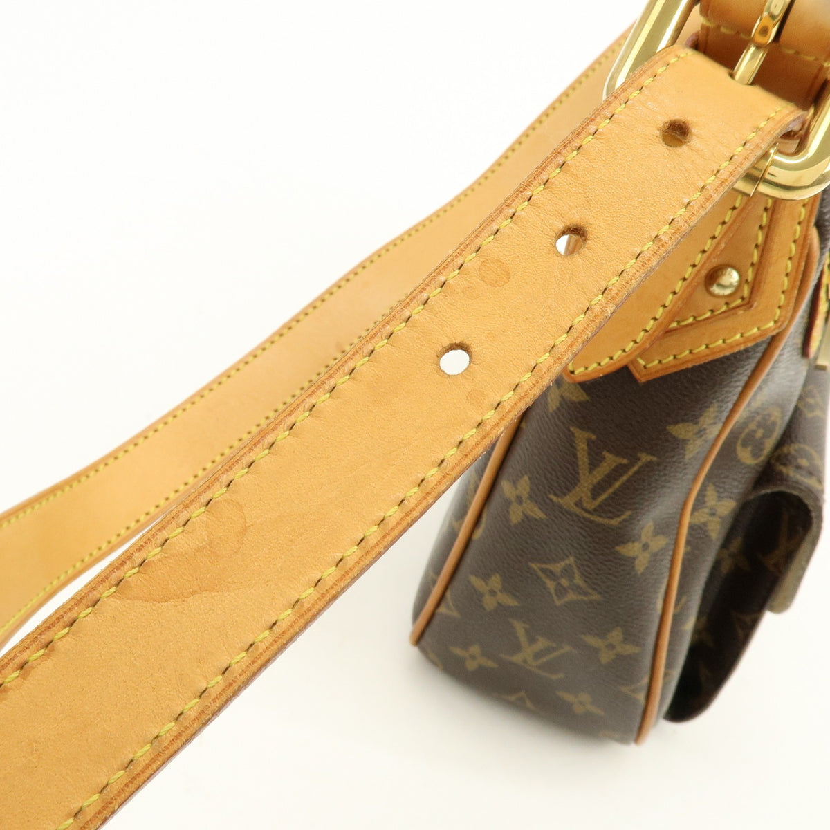 Louis Vuitton Hudson Monogram Canvas, Brown, Canvas, Handbag