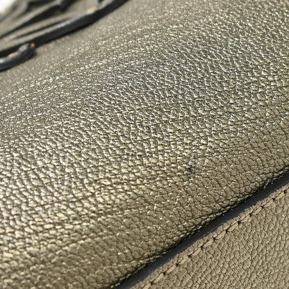 Loewe Amazona Embossed Leather, Gold, Leather, Handbag