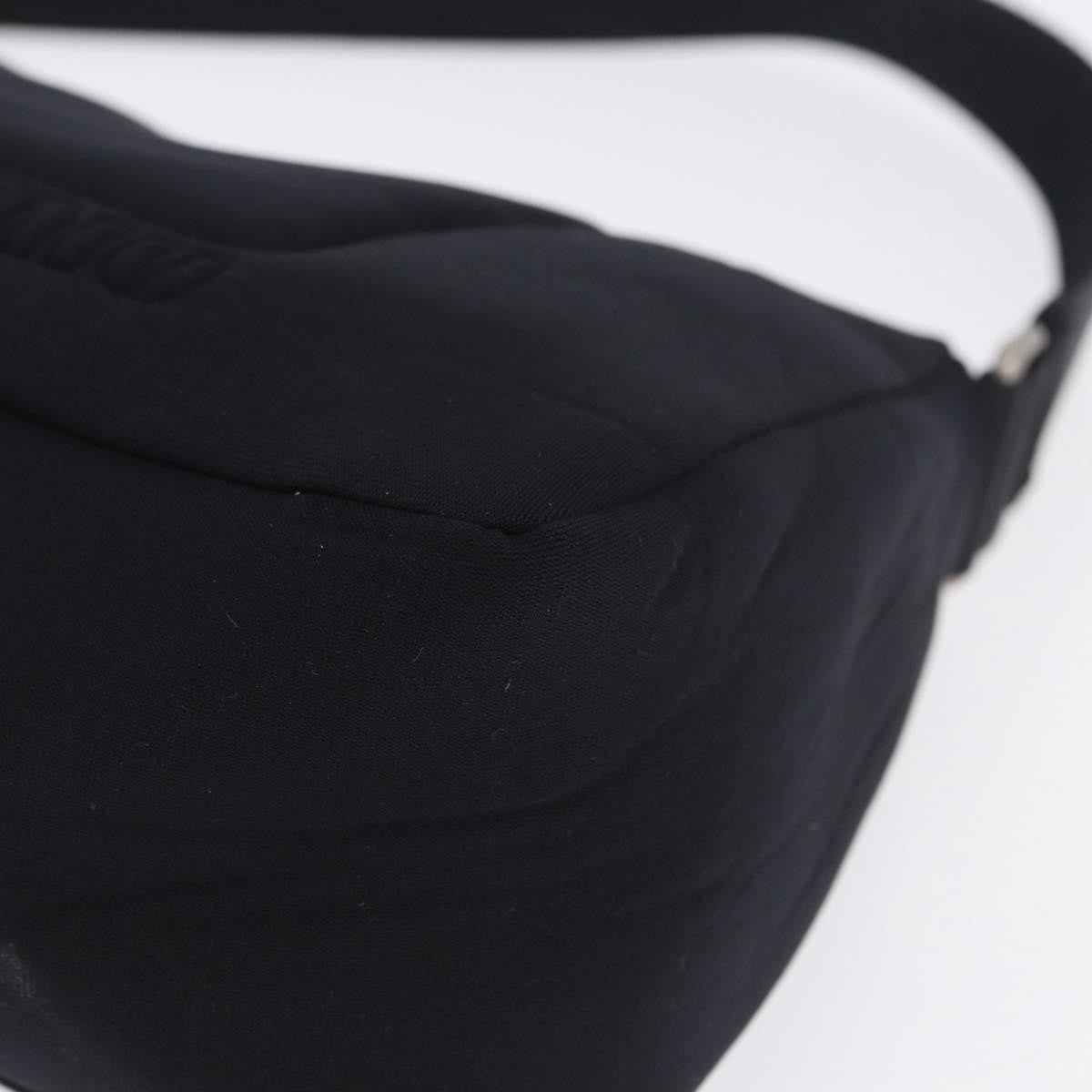 Miu Miu Shoulder Leather, Black, Nylon, Shoulder Bag