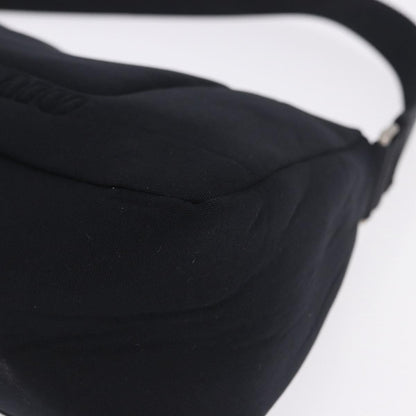 Miu Miu Shoulder Leather, Black, Nylon, Shoulder Bag