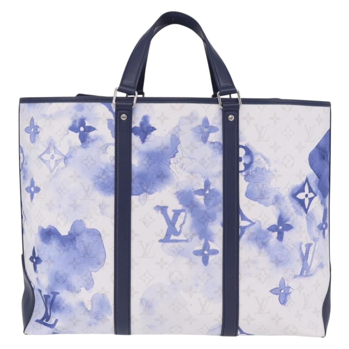 Louis Vuitton New Limited Edition Monogram Watercolor Canvas, Blue, Canvas, Tote Bag