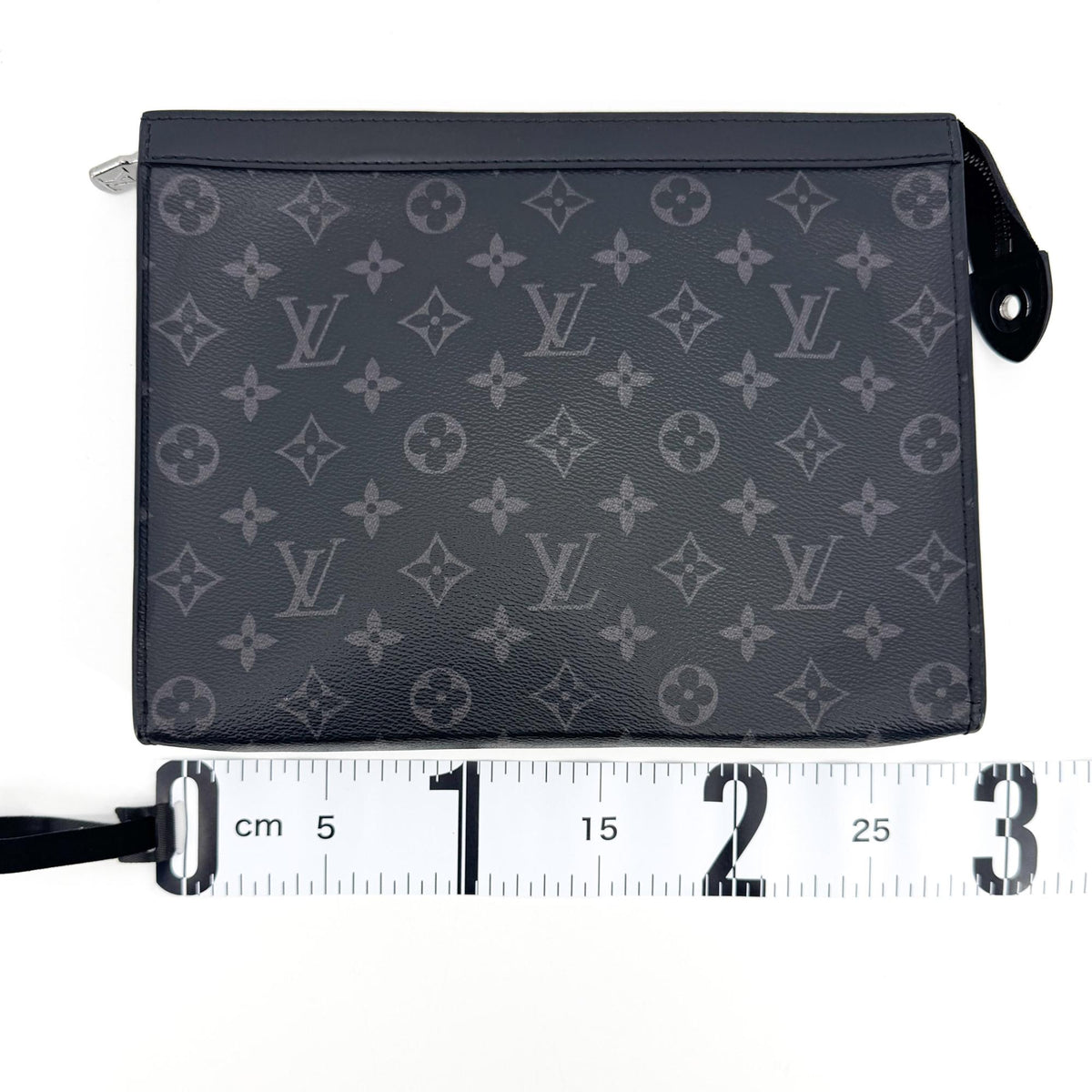 Louis Vuitton Pochette Voyage Reverse Monogram Eclipse Canvas, Black, Canvas, Clutch