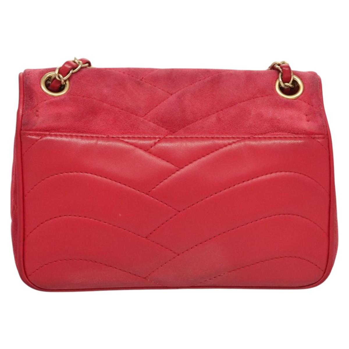Chanel Pagoda Flap Bag Suede and Lambskin, PINK, SUEDE, Shoulder bag