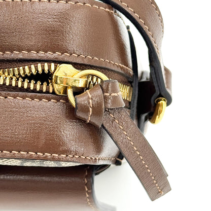 Gucci Horsebit 1955 Camera GG Coated Canvas with Leather, Beige, Canvas, Handbag