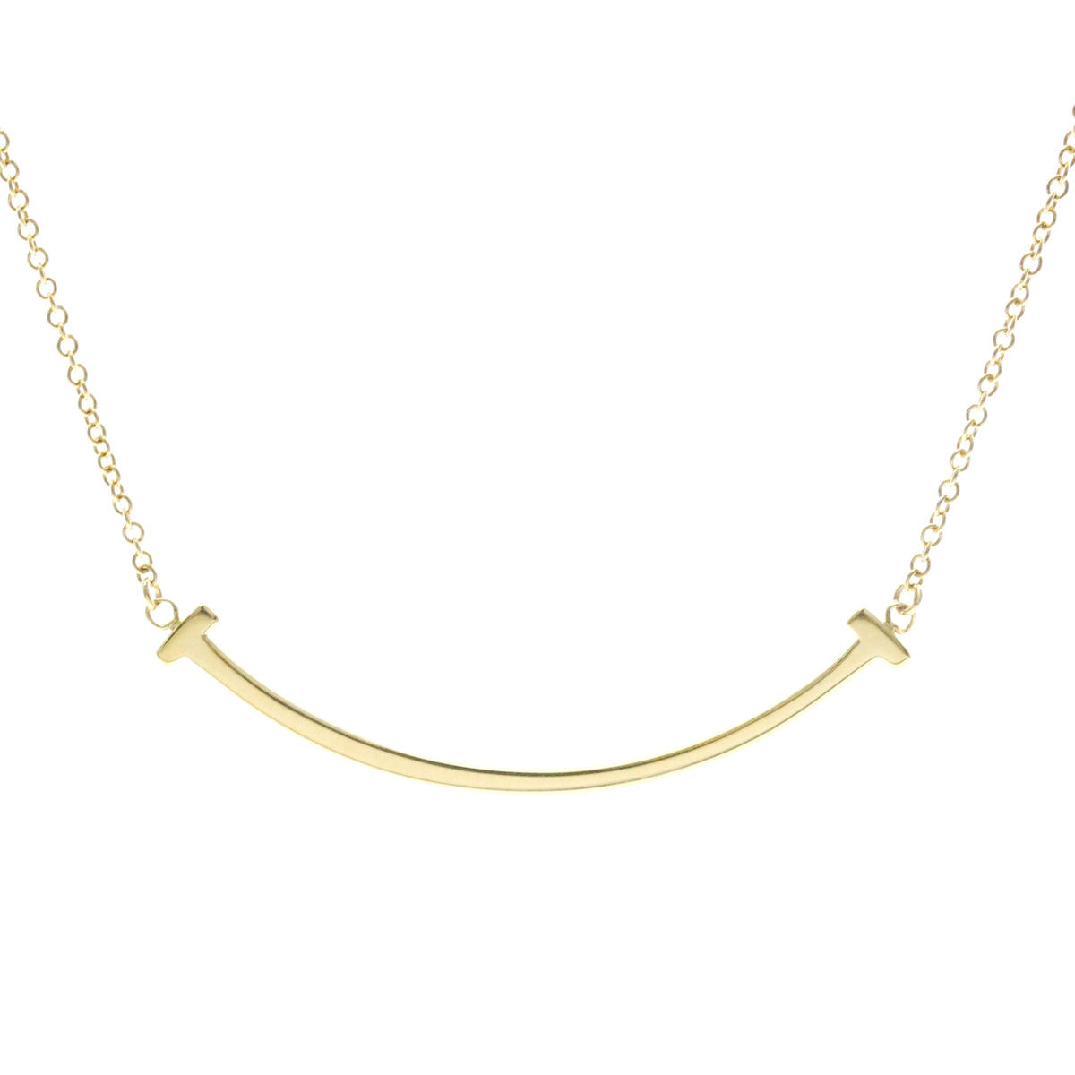 Tiffany & Co. T Smile Pendant 18K Yellow Gold, Gold, Yellow Gold, Necklace